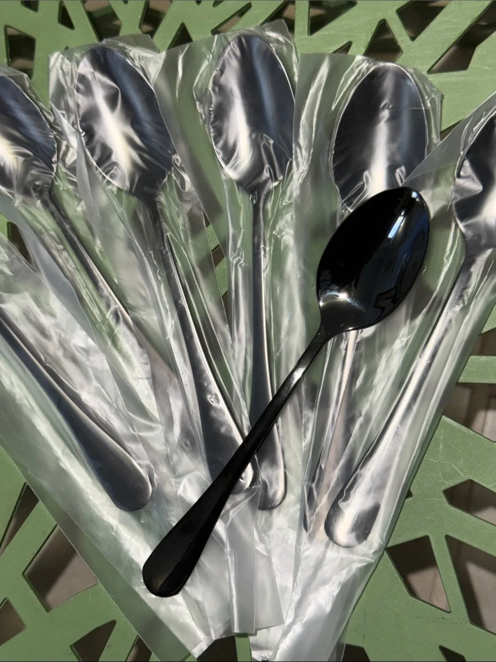 NWT..Devon, Black Stainless Steel Mini Spoons